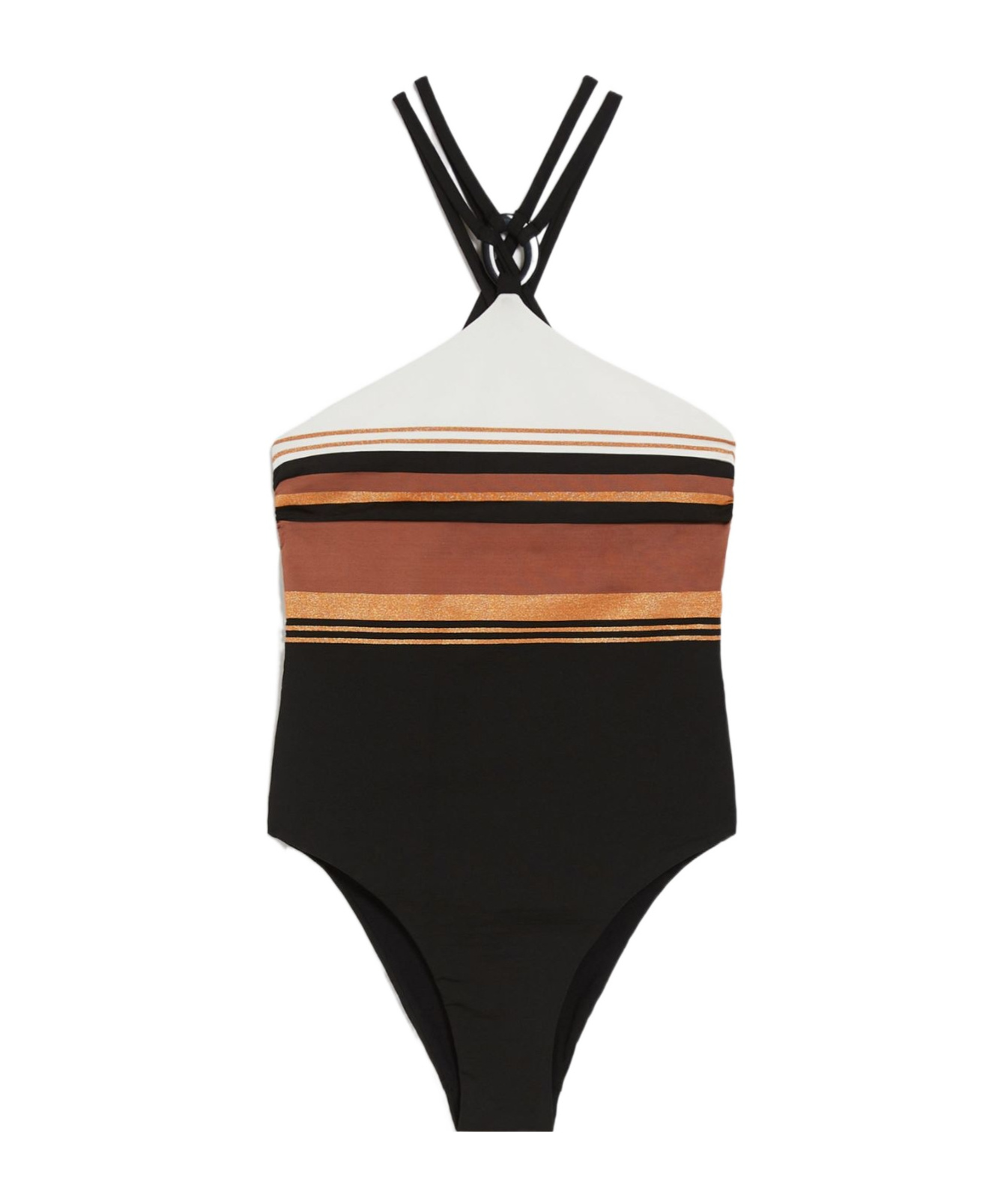Shop Max Mara Jacquard One-piece Swimsuit In Black