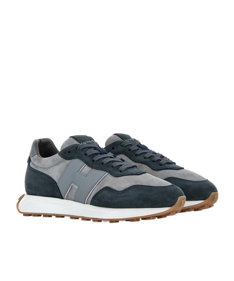 Hogan Men's H601 Leather Sneakers In Gray