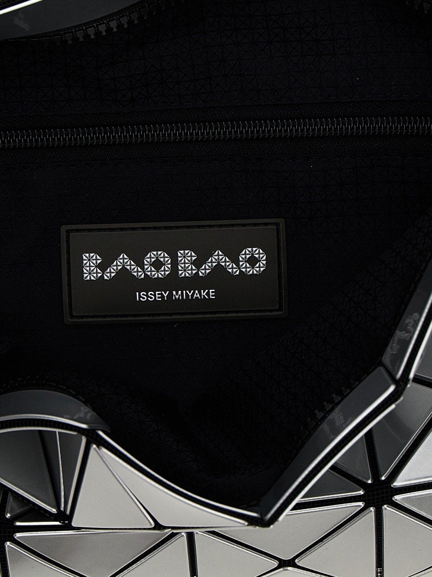 Bao Bao Issey Miyake Geometric Pattern Crossbody Bag In Silver