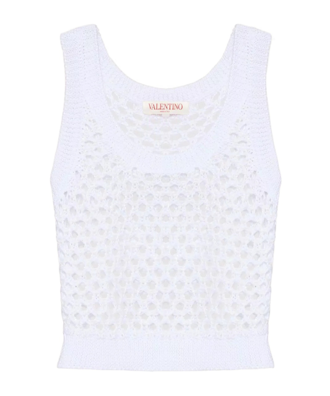 Valentino Top Aus Viskose Und Lurex Mit Pailletten Frau Weiss S In White