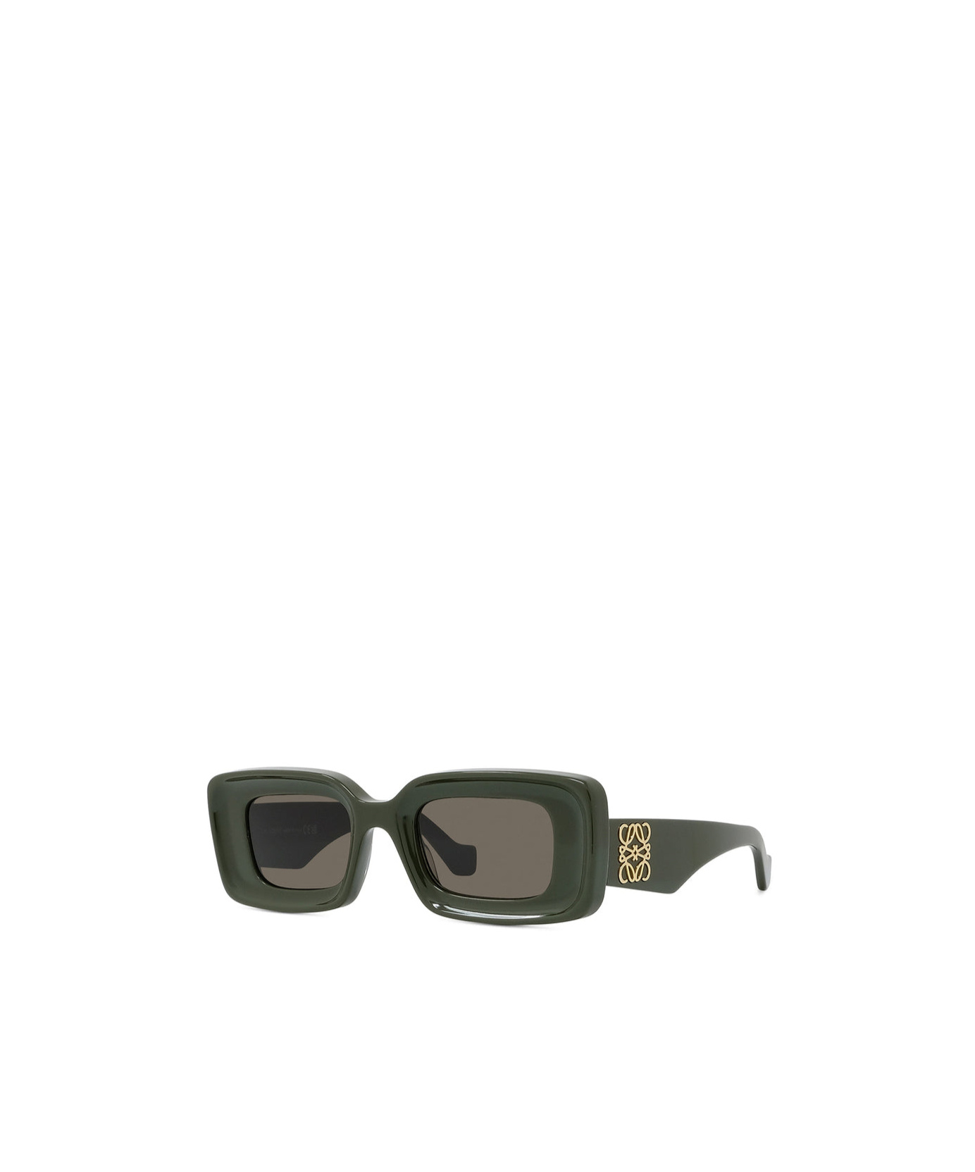 Loewe Anagram Beveled Acetate Rectangle Sunglasses In Gray