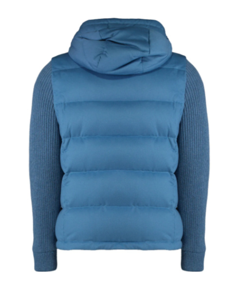 Moorer Foscolo Hooded Down Jacket In Blue