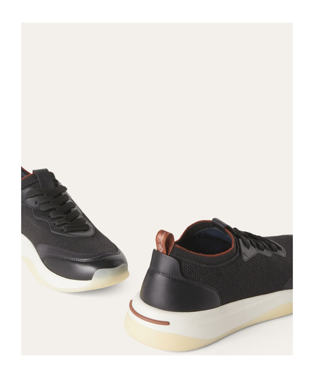 Shop Loro Piana Round-toe Lace-up Sneakers In Black