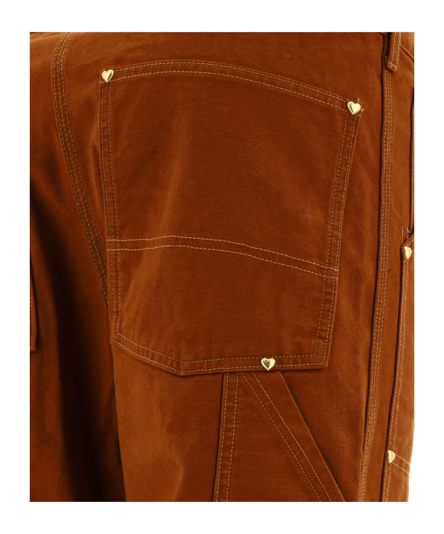 Shop Human Made Straight-leg Gold-toned Hardware Trousers In Brown
