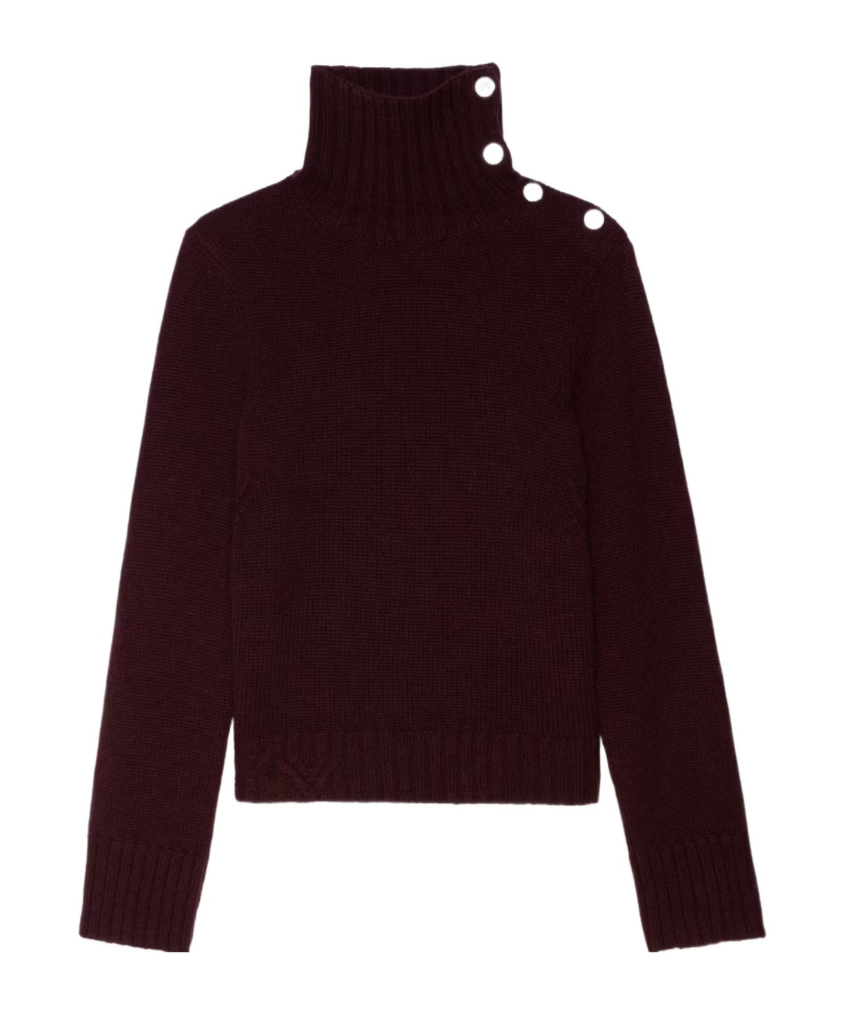 Zadig & Voltaire Turtleneck Sweater In Burgundy