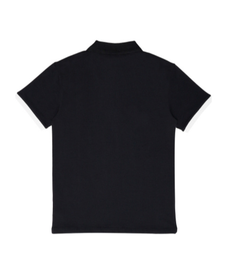 Ea7 Polo Shirt With Lapel Short Sleeve In Black