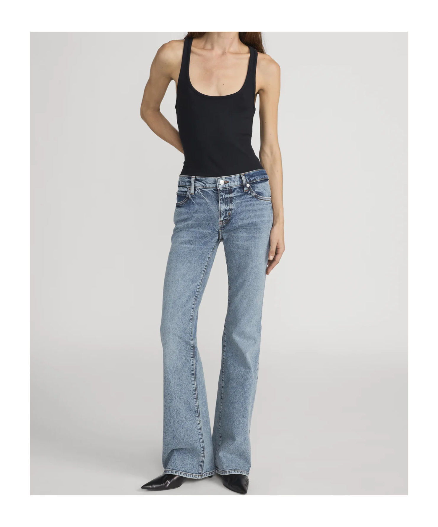 Frame Low Rise Jeans In Blue