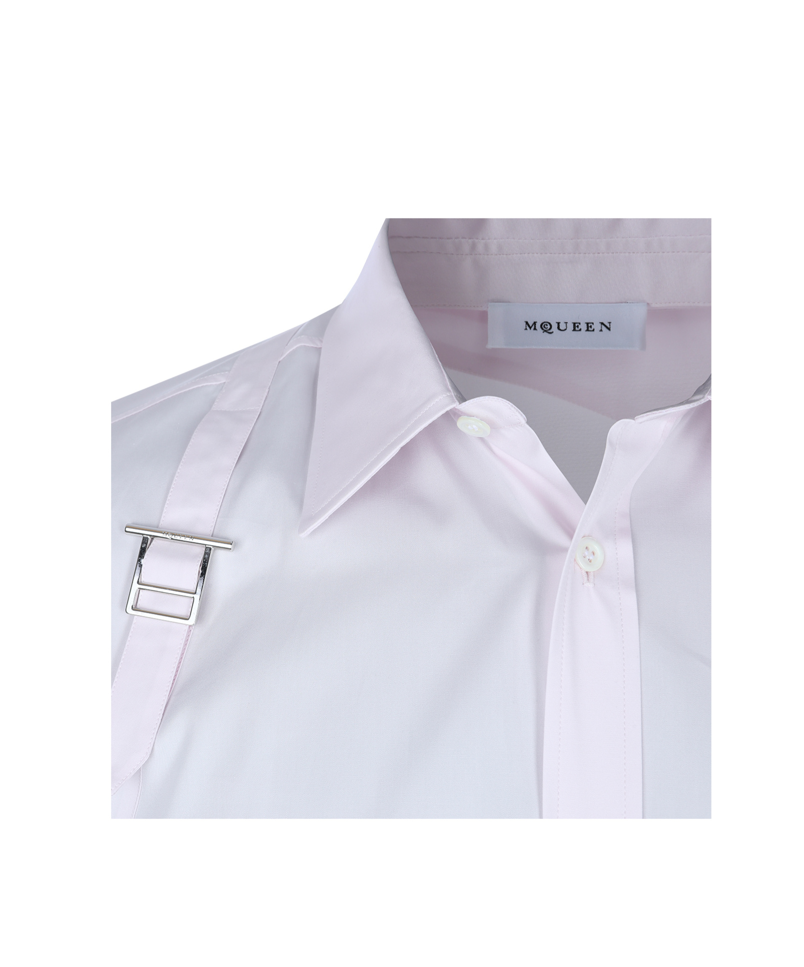 Alexander Mcqueen T-bar Harness Buttoned Shirt In Blue