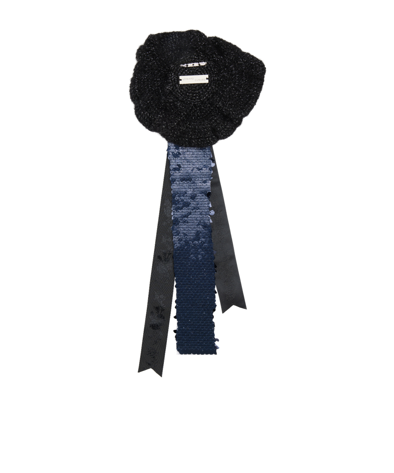 Edward Cuming Pesame Handmade Brooch In Black