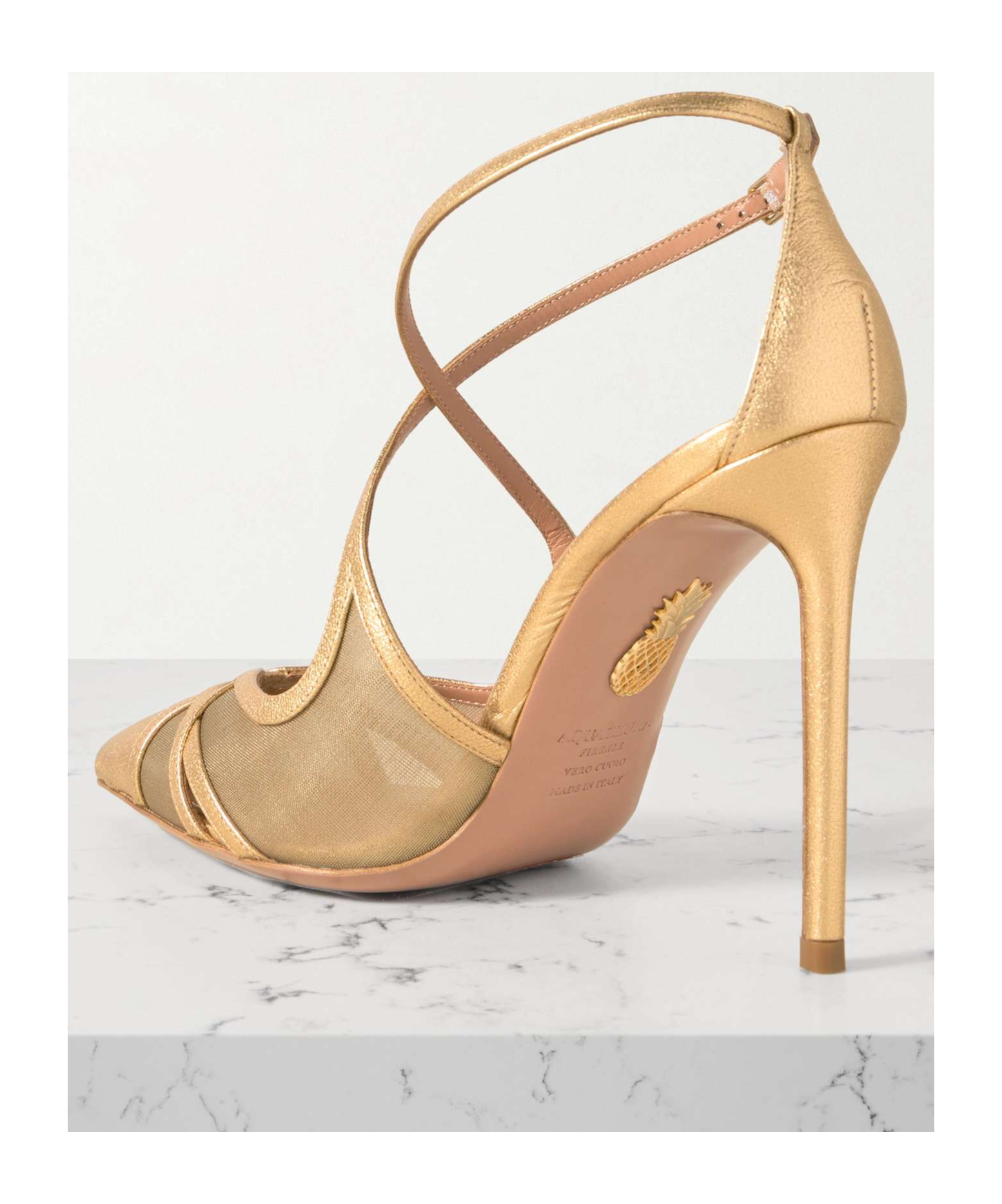 Shop Aquazzura Pointed High Heels In Nude