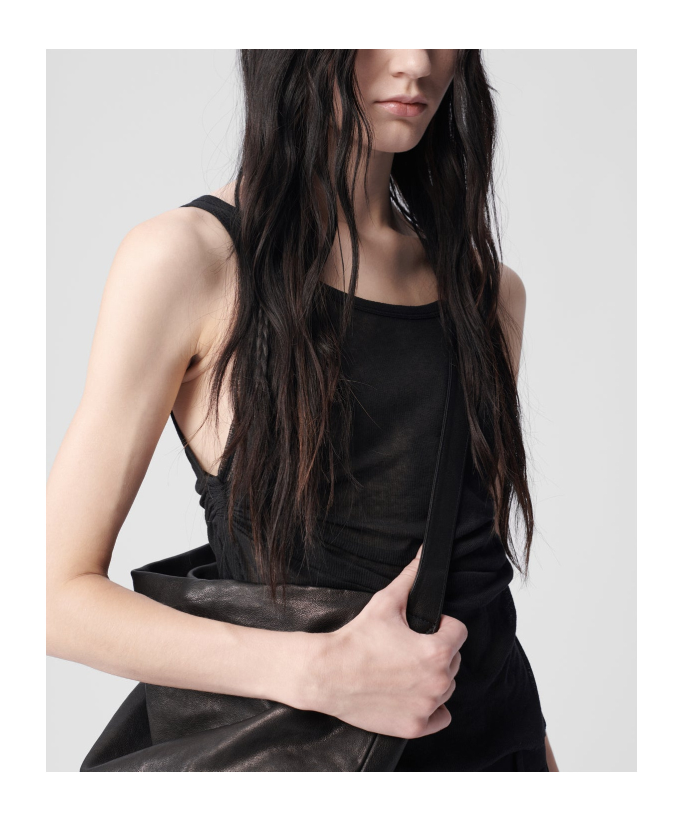 Ann Demeulemeester Pleated Short Vest In Black