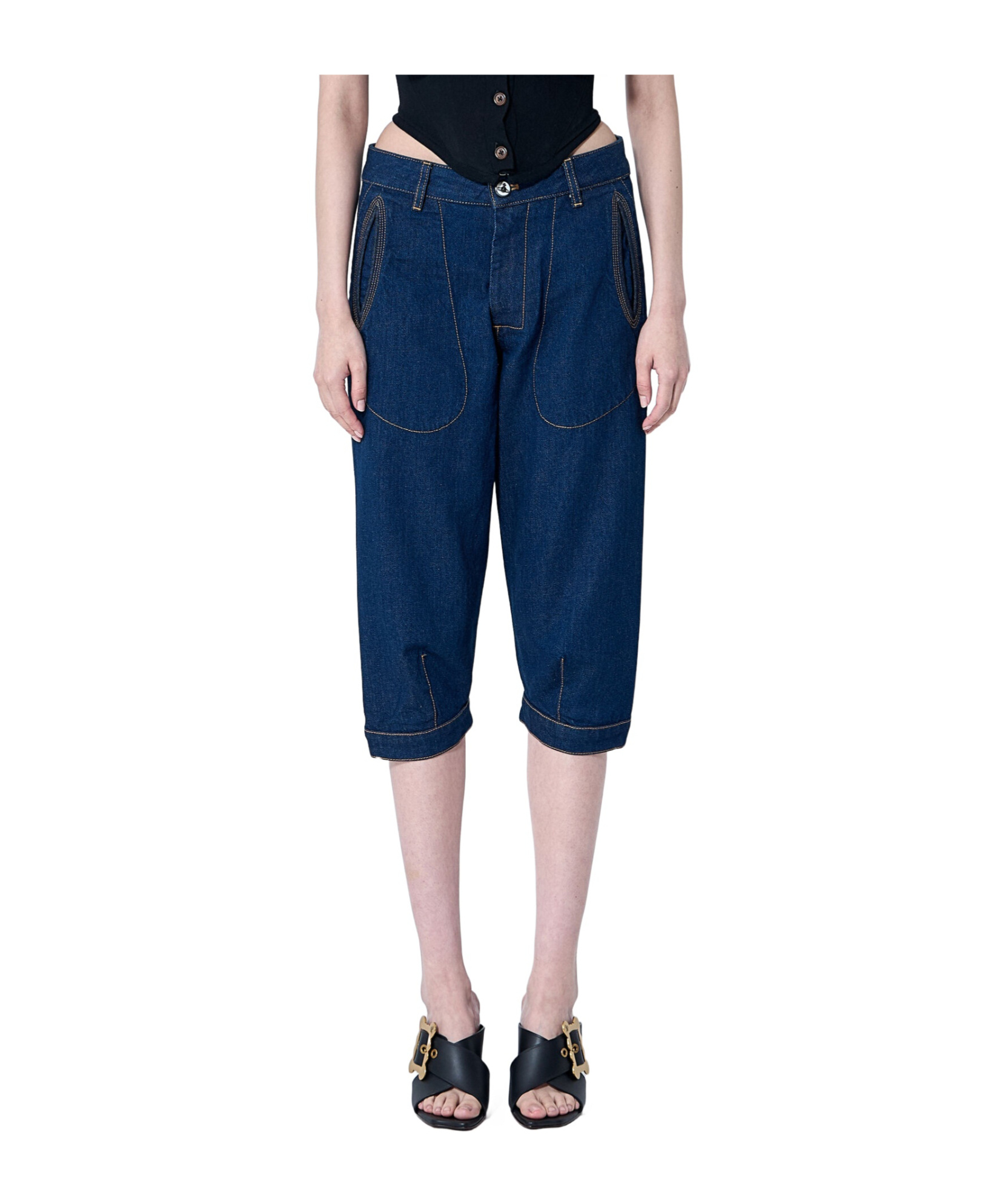 Vivienne Westwood Knee-length Denim Shorts In Pink