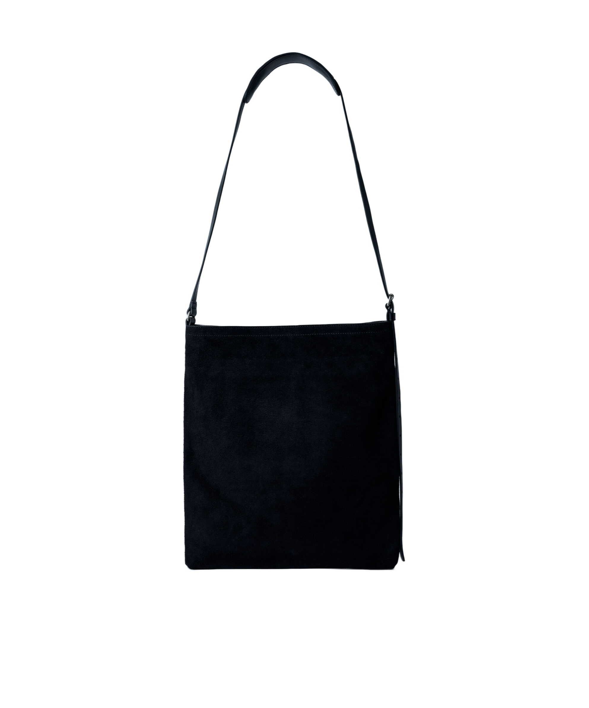 Dries Van Noten Men Suede Shoulder Bag In Black