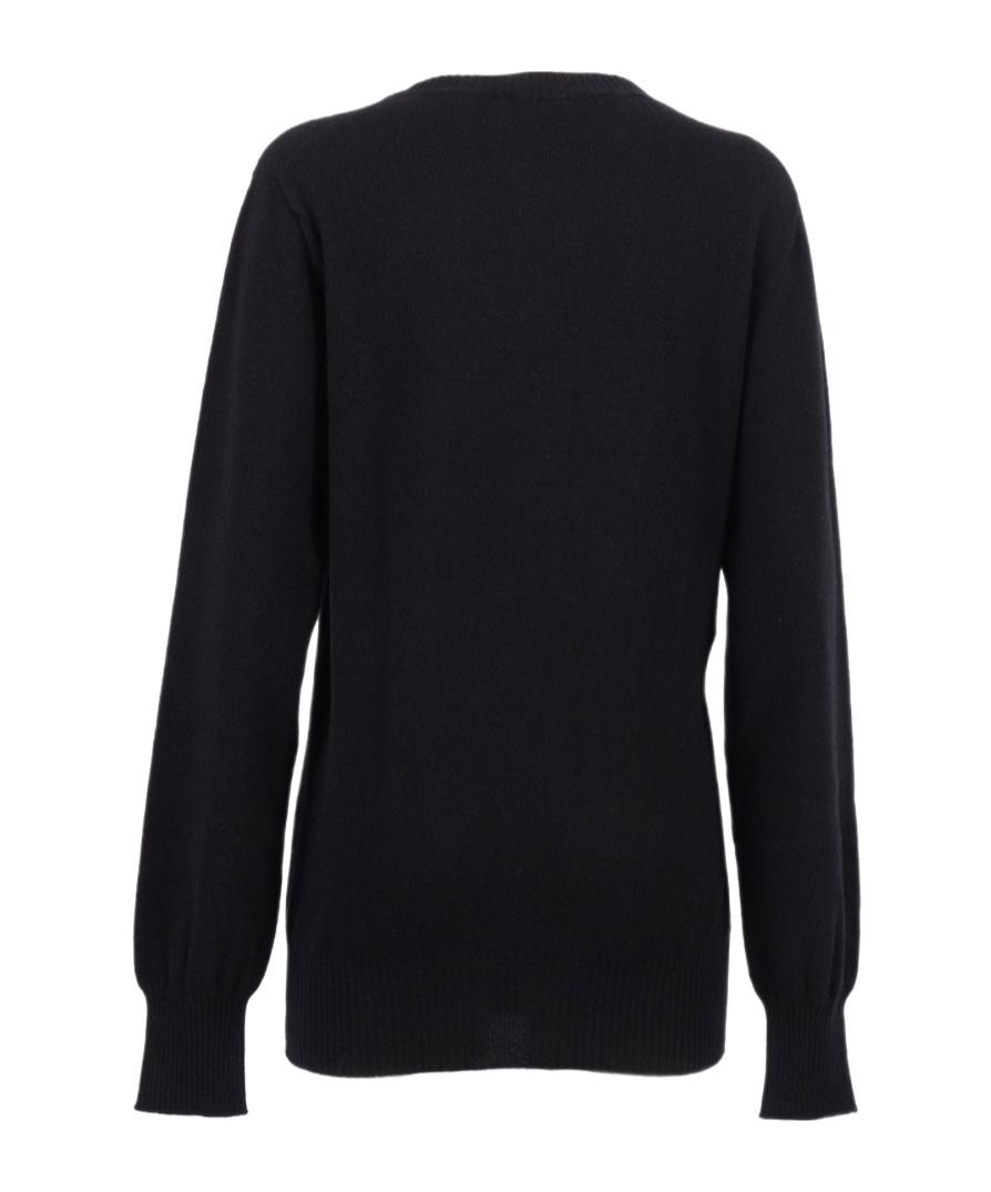 Alberta Ferretti Button-embellished Sweater In Black