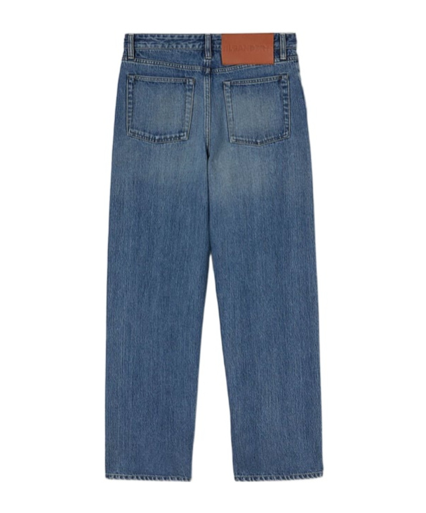 Jil Sander Straight-leg-jeans Mit Logo-applikation In Blue