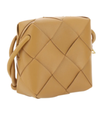 Bottega Veneta Mini Cassette Shoulder Bag In Nude
