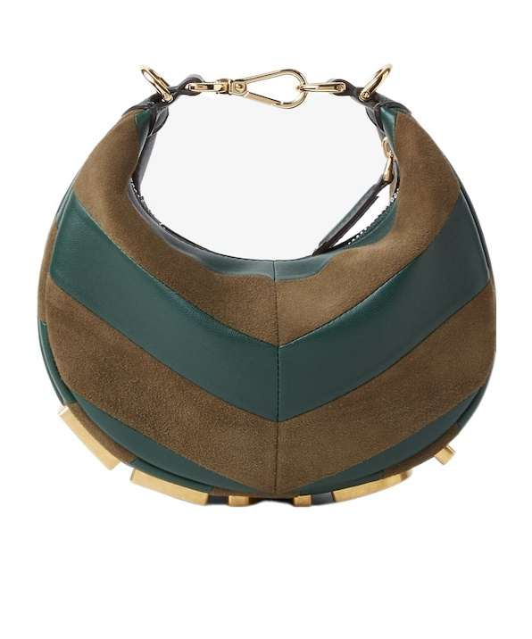 Fendi Women Mini Graphy Hobo Bag In Green