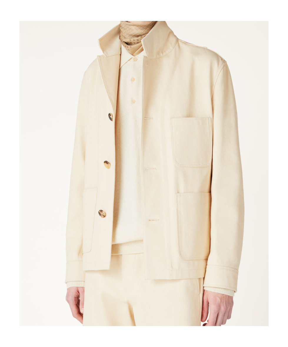 Loro Piana Taishi Button-up Jacket In Nude