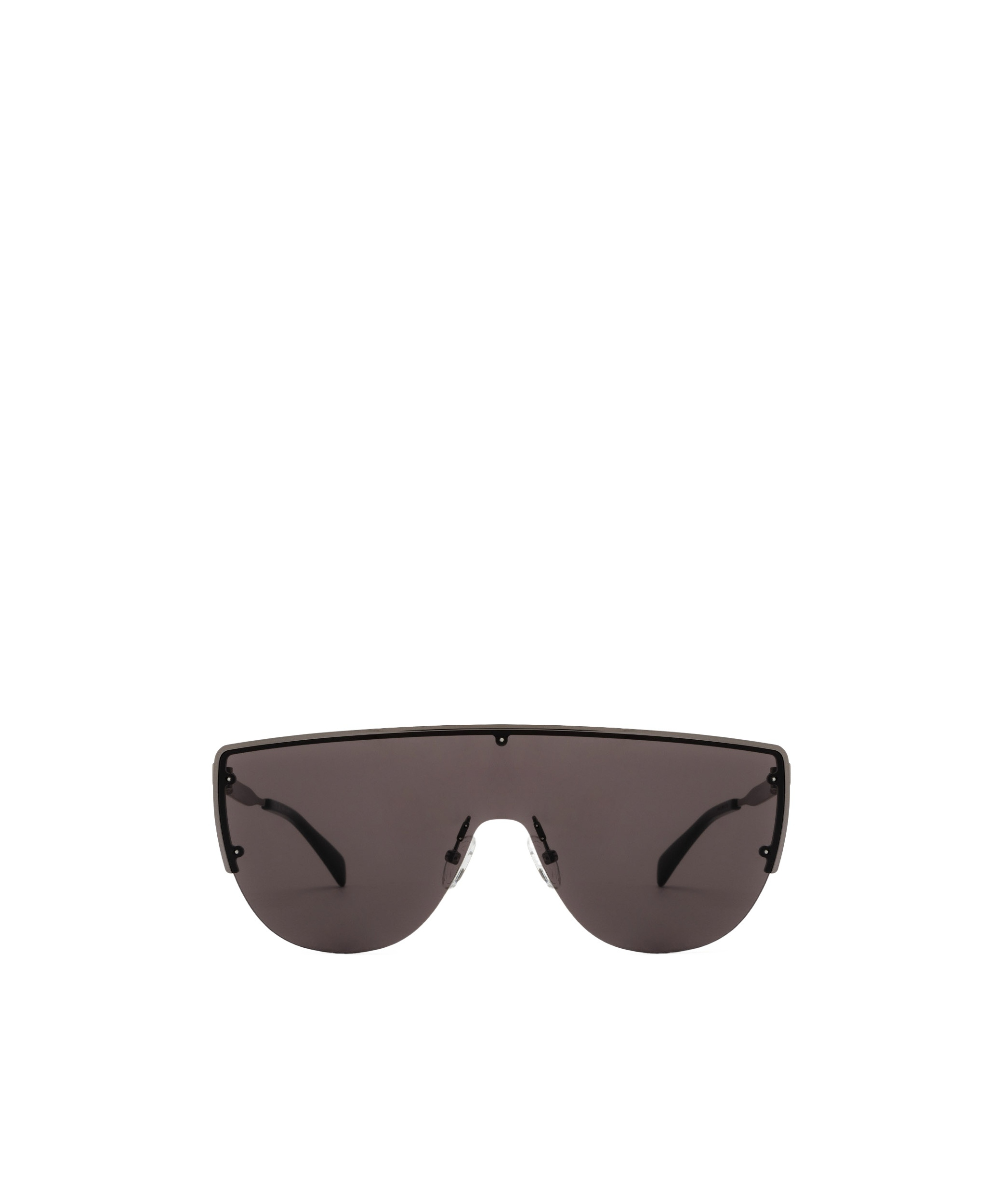 Alexander Mcqueen Skull-stud Shield-frame Sunglasses In Black