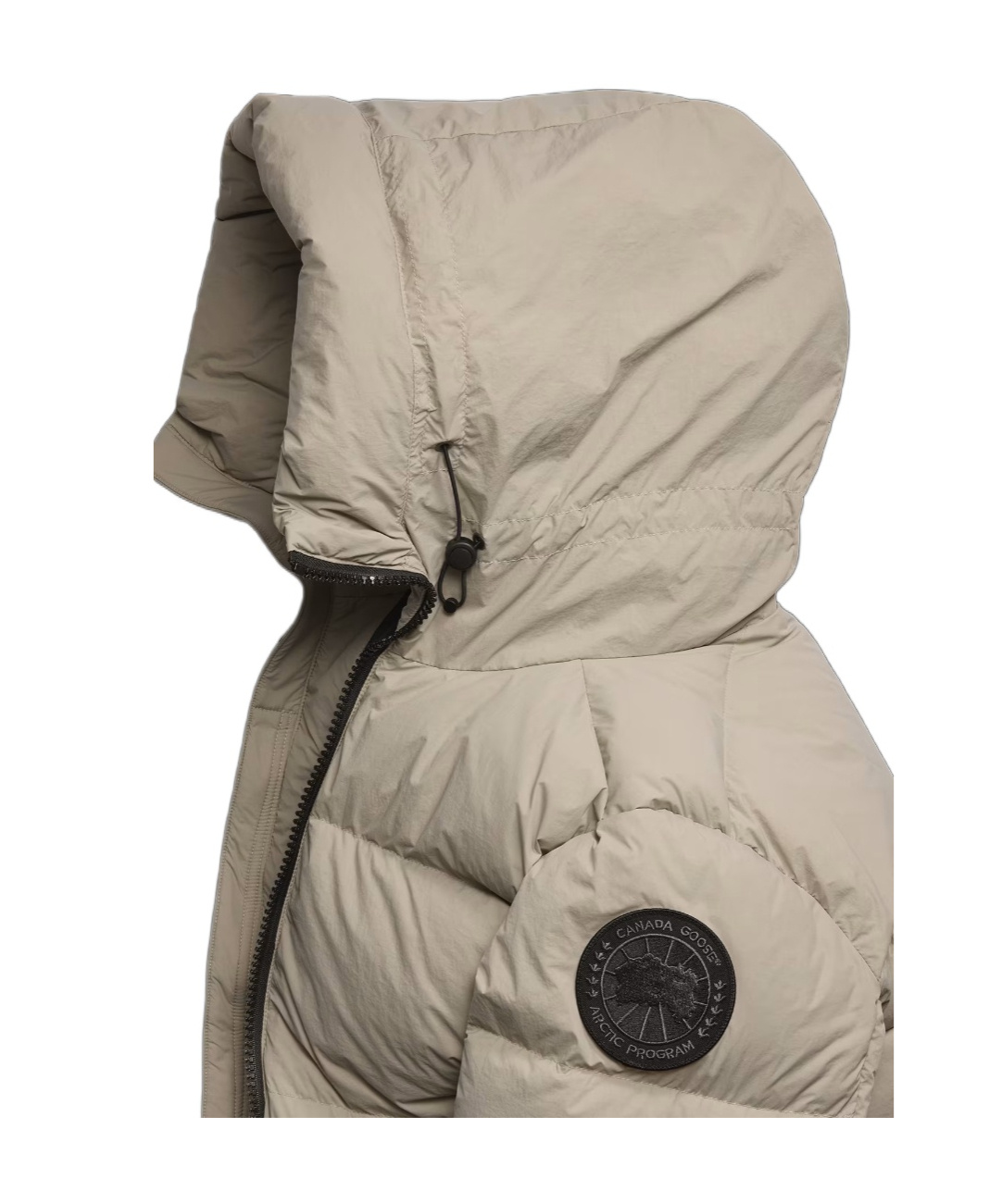 Canada Goose Matte Finish Puffer Jacket With High Collar In Gray