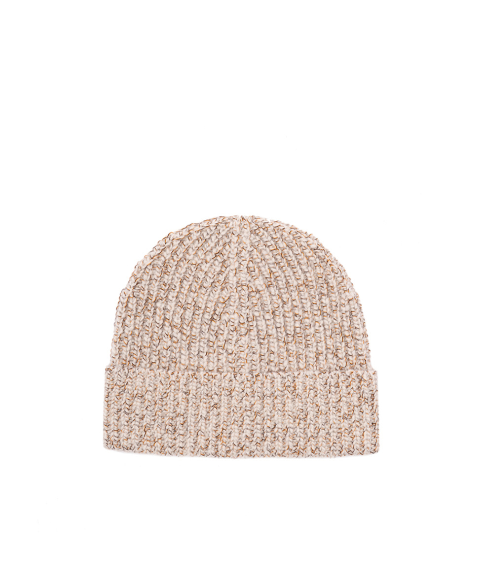 Brunello Cucinelli Ribbed Cashmere Beanie In Neutral
