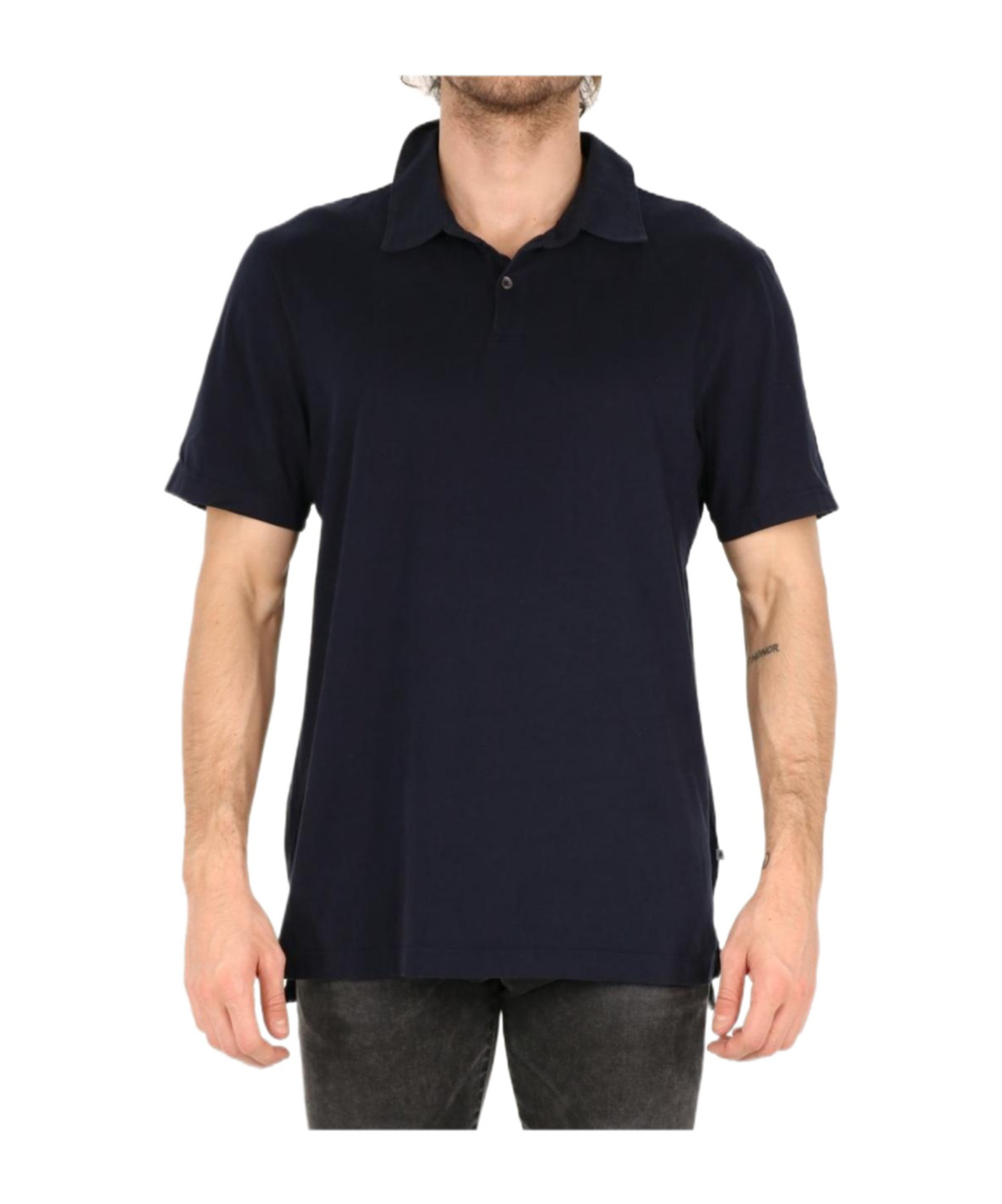 James Perse Classic Polo Shirt In Black