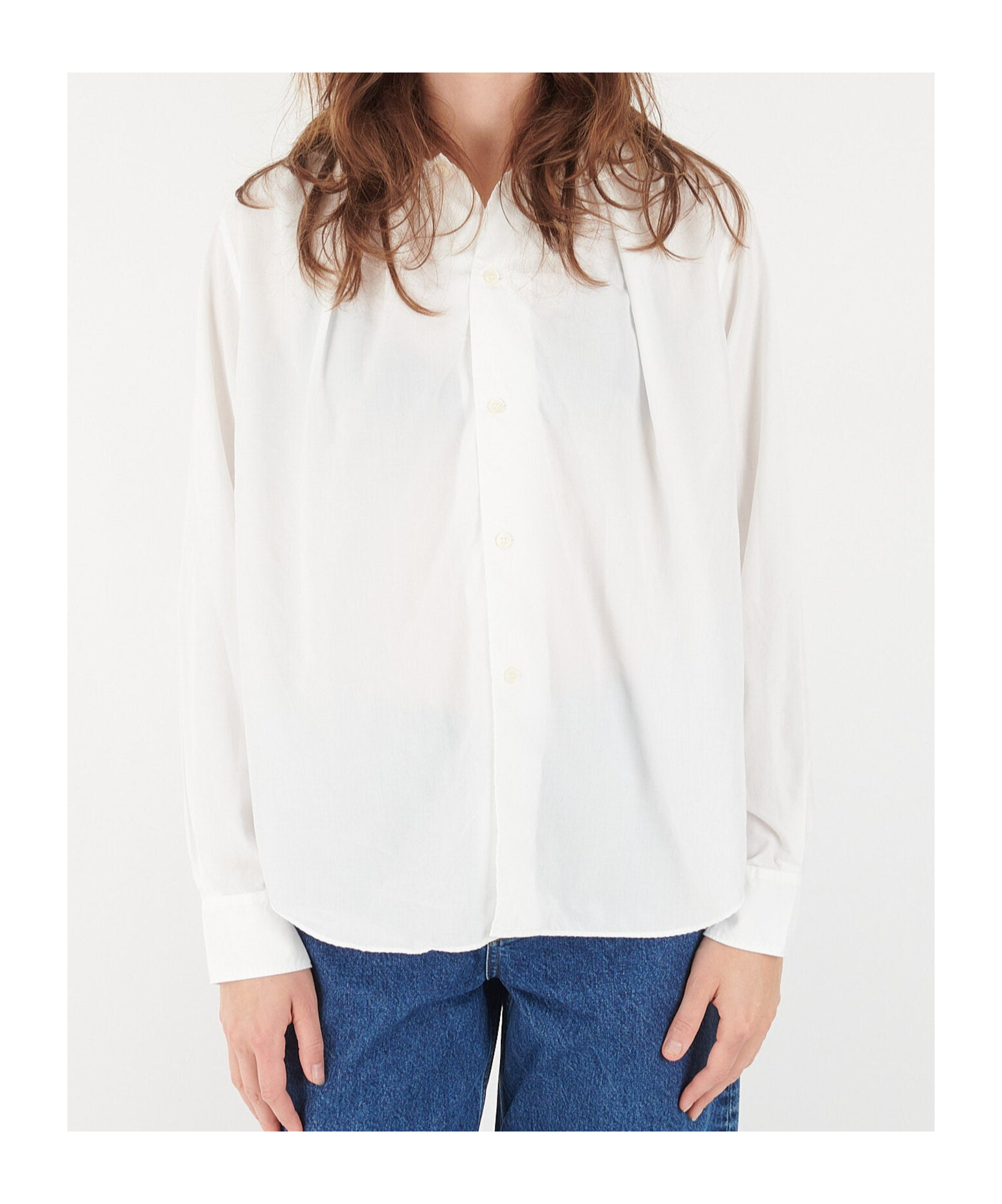 COMME DES GARÇONS ROUND COLLAR SHIRT WHITE