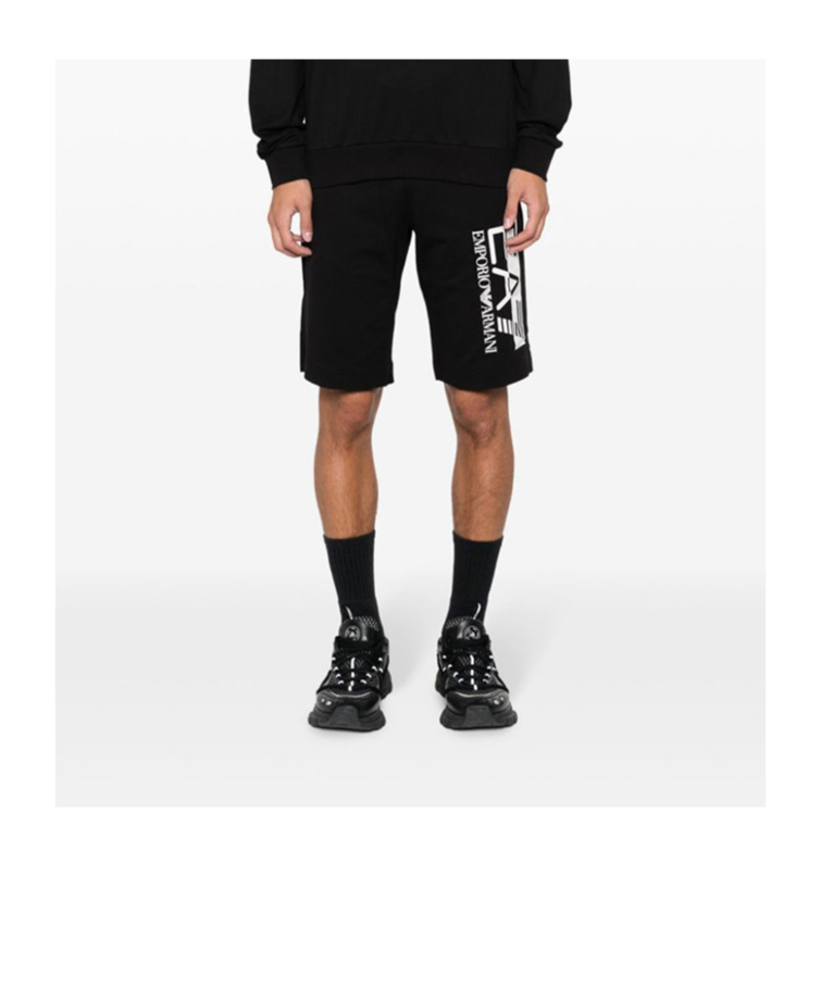 Ea7 Emporio Armani Train Visibility Shorts Black In Black