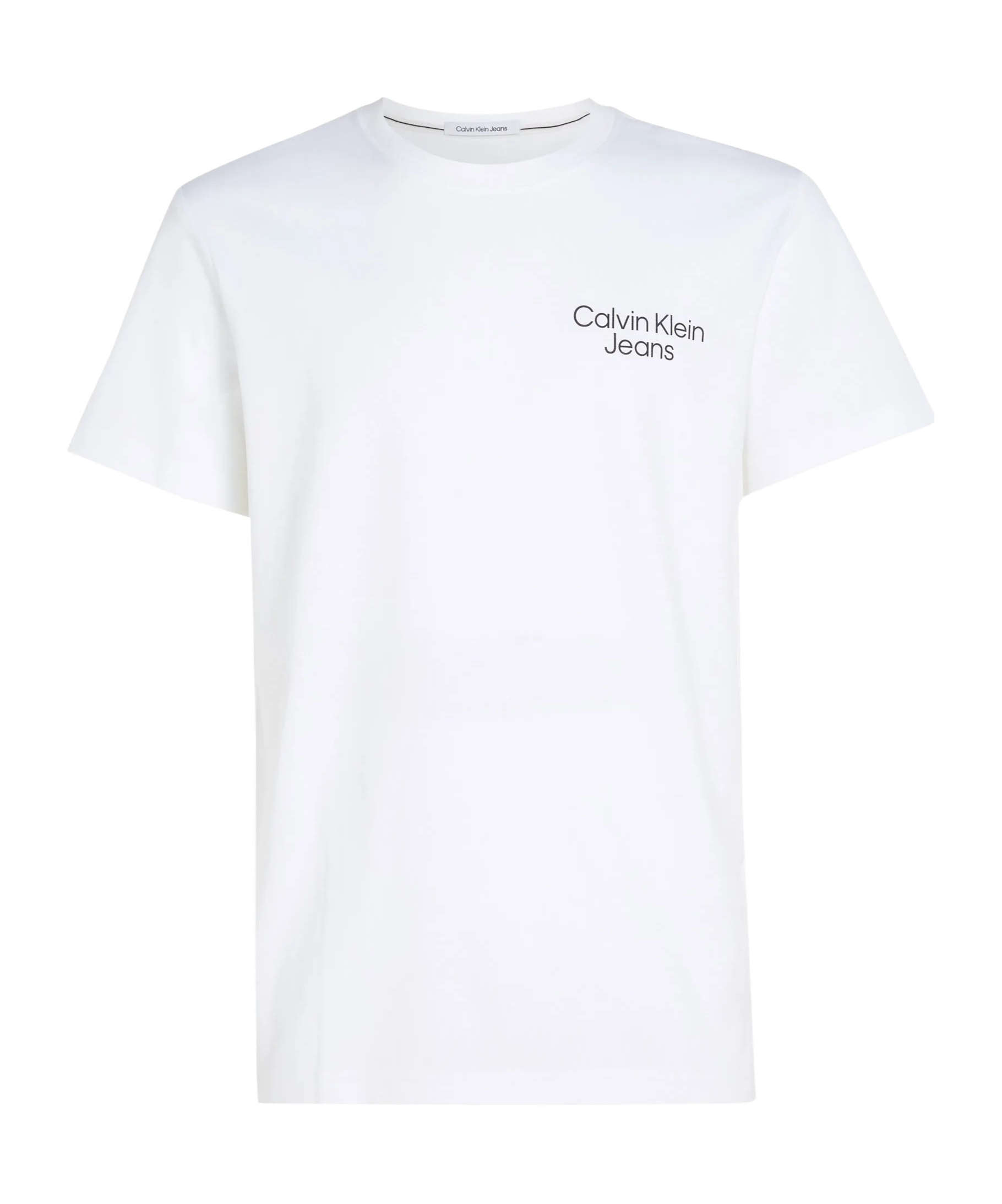 Calvin Klein Jeans Est.1978 Open-necked Black Shirt In White
