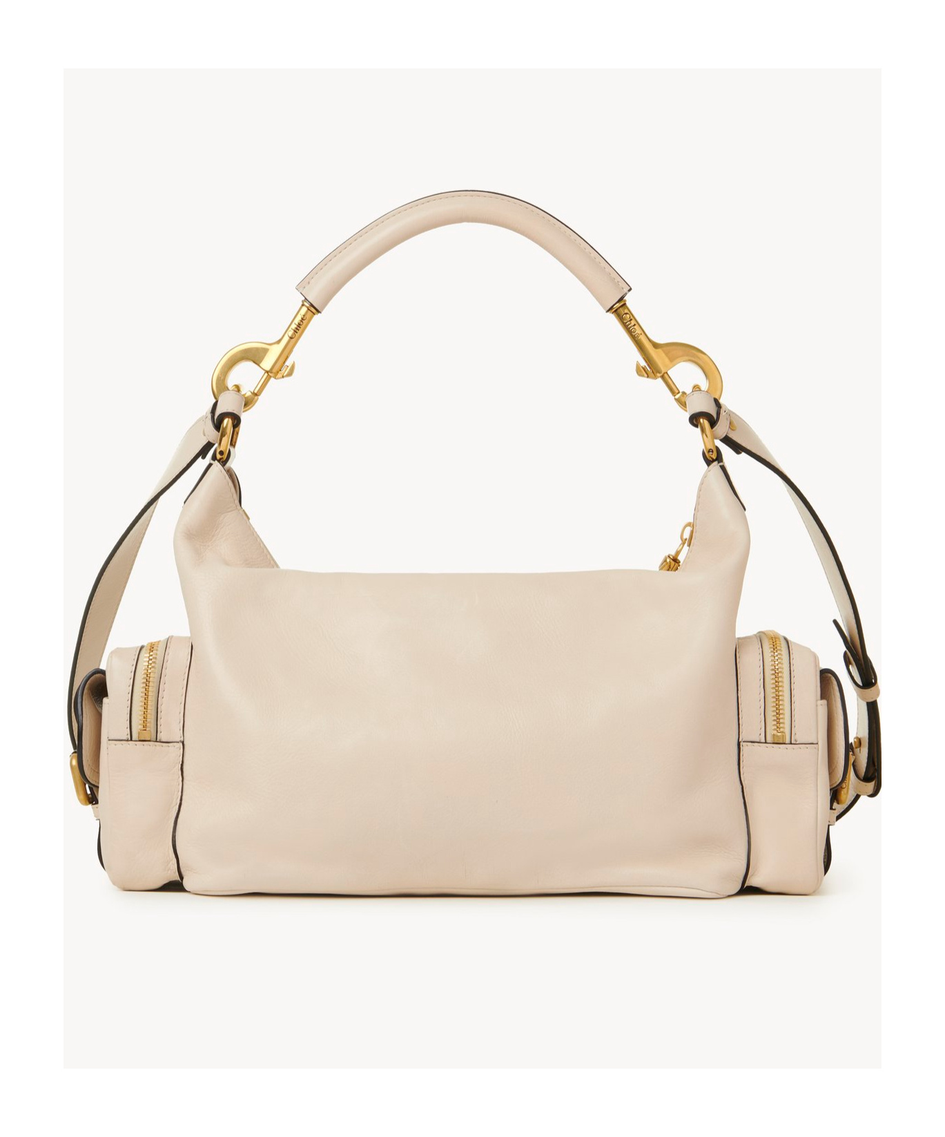 Chloé Leather Camera Shoulder Bag In Nude