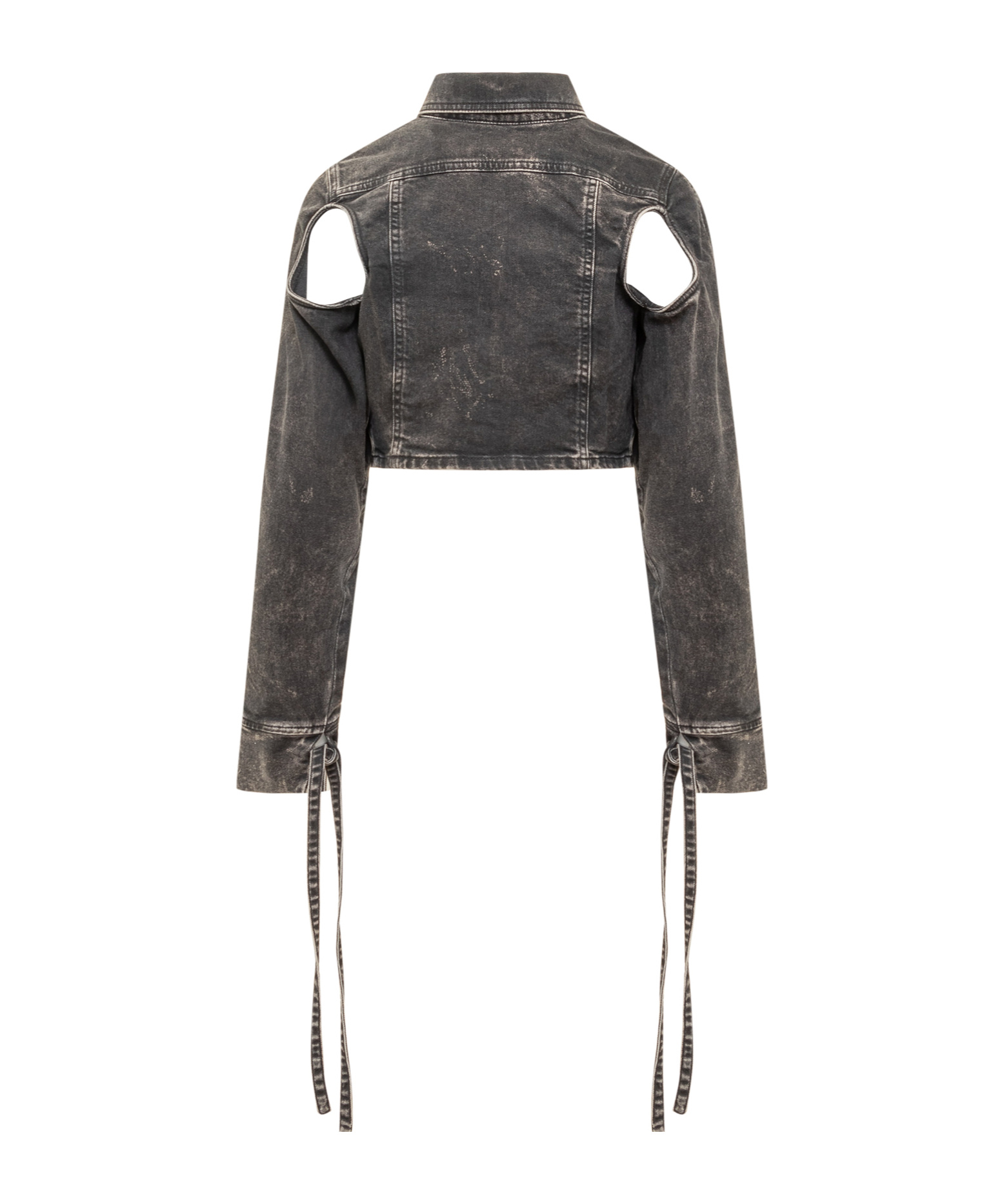Shop Andreädamo Andreadamo Cut-out Crop Top In Black