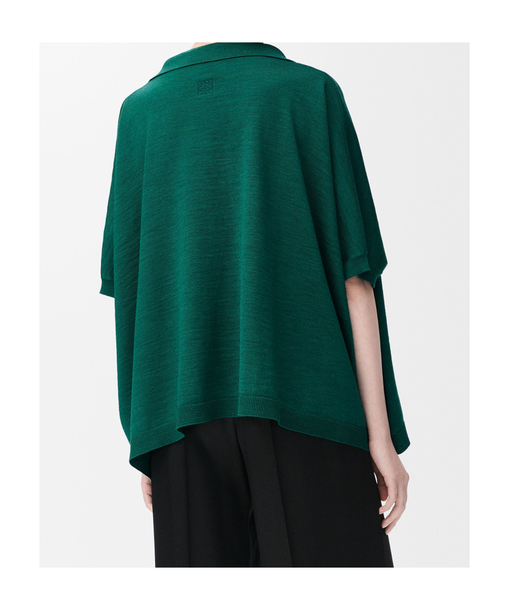 Loewe Wool Polo Sweater In Green