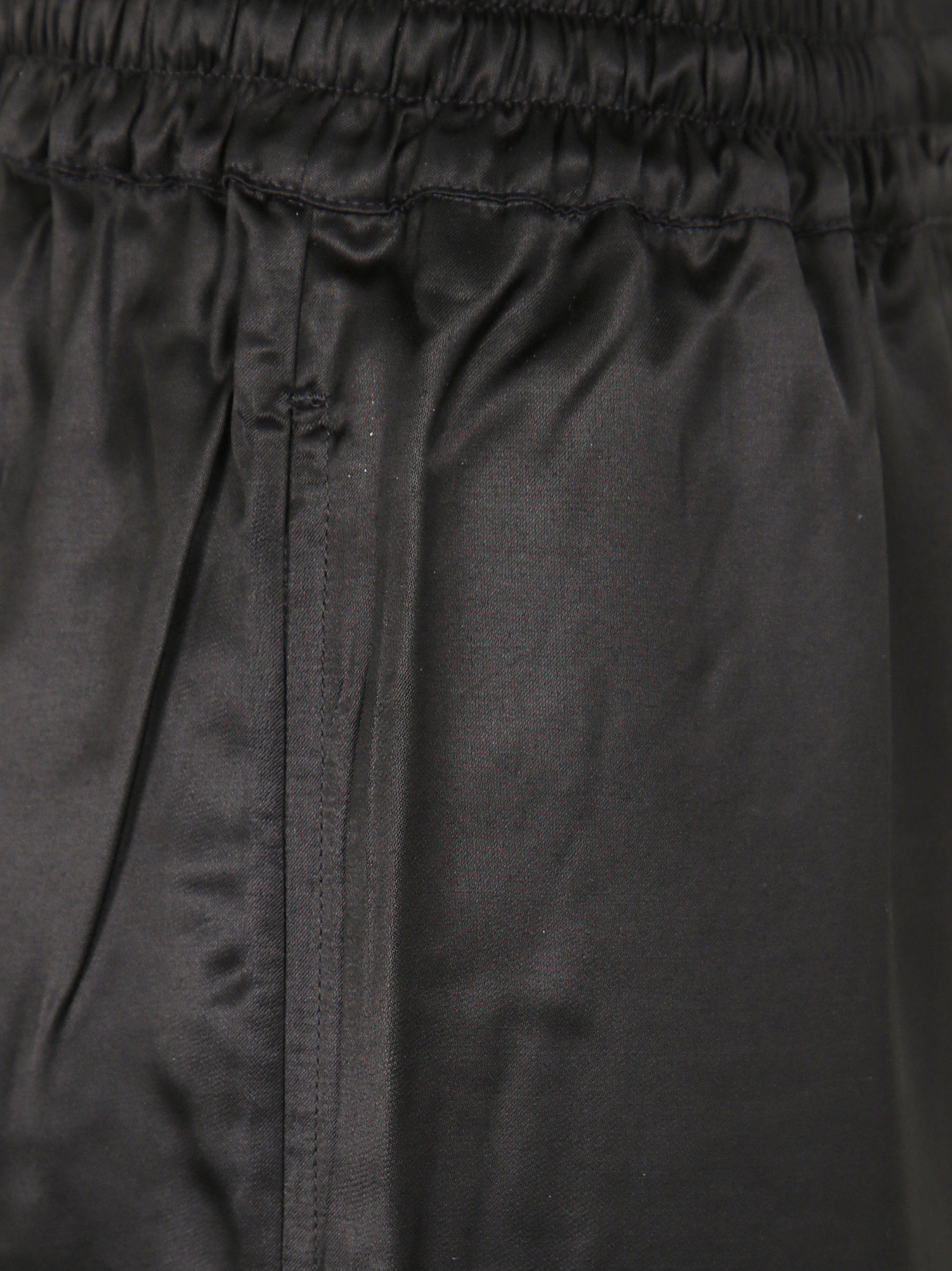 Marine Serre Satin Drawstring Trousers In Black