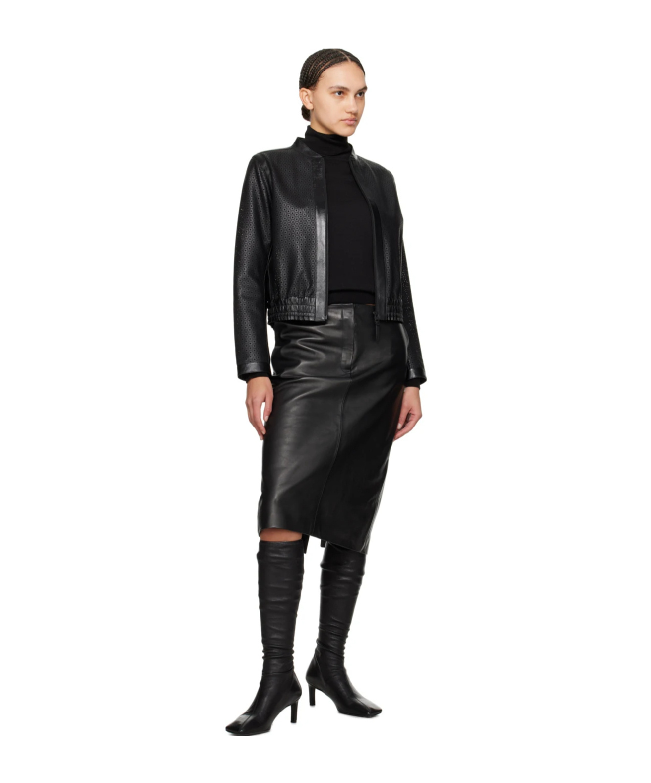 Mackage Noelia Zippered Leather Jacket In Black
