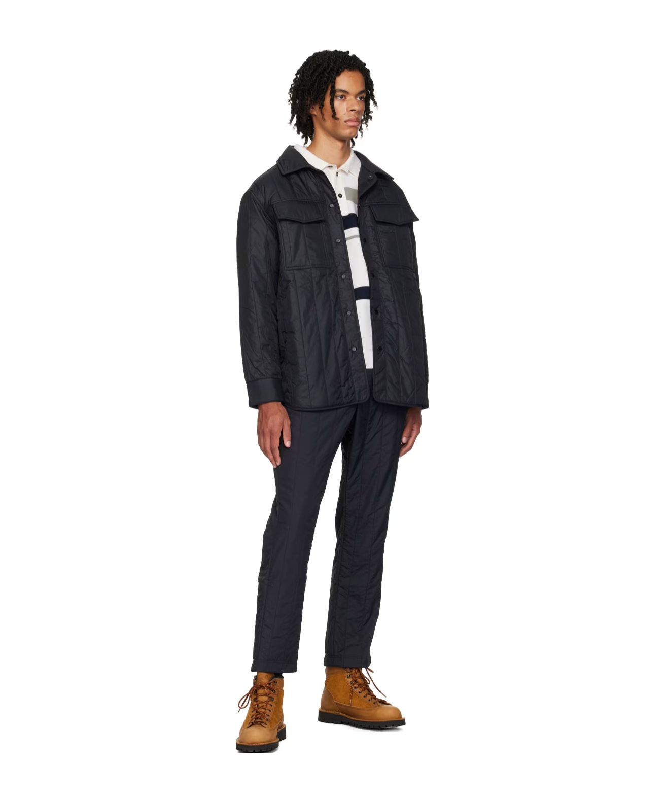 Canada Goose Lapel Quilted Casual Jacket In Black