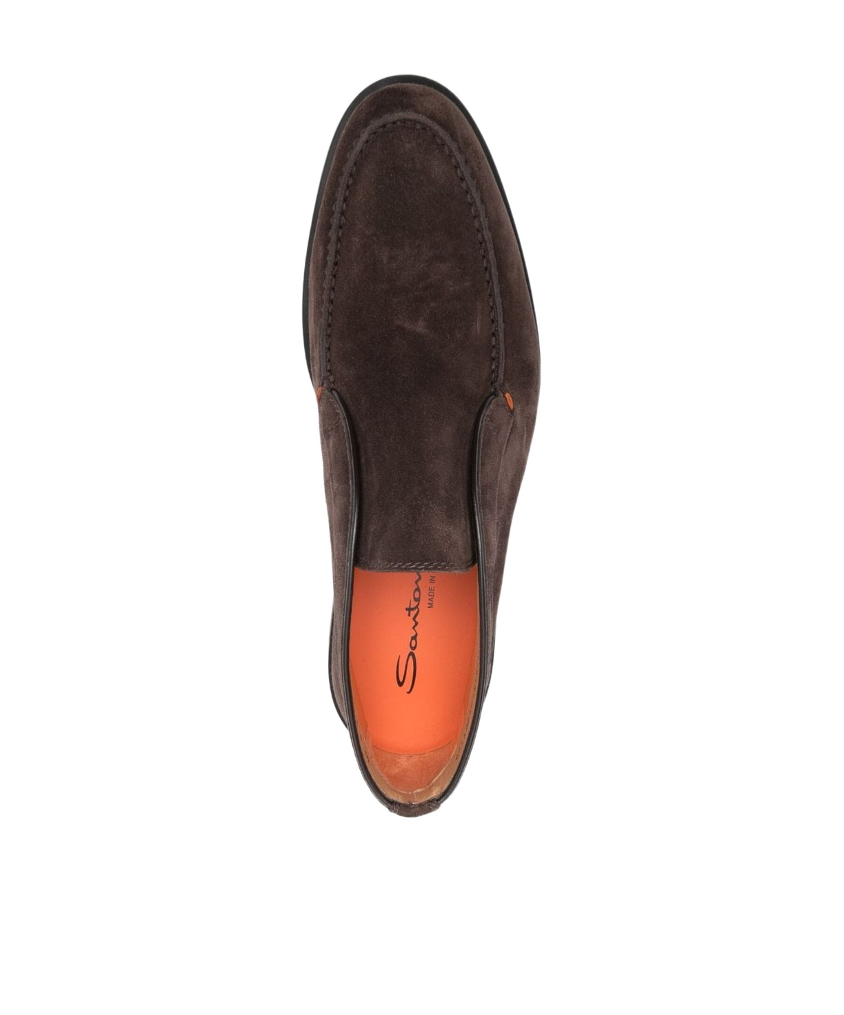 Santoni Slip-ons Desert Suede Loafers Rubber Sole In Brown