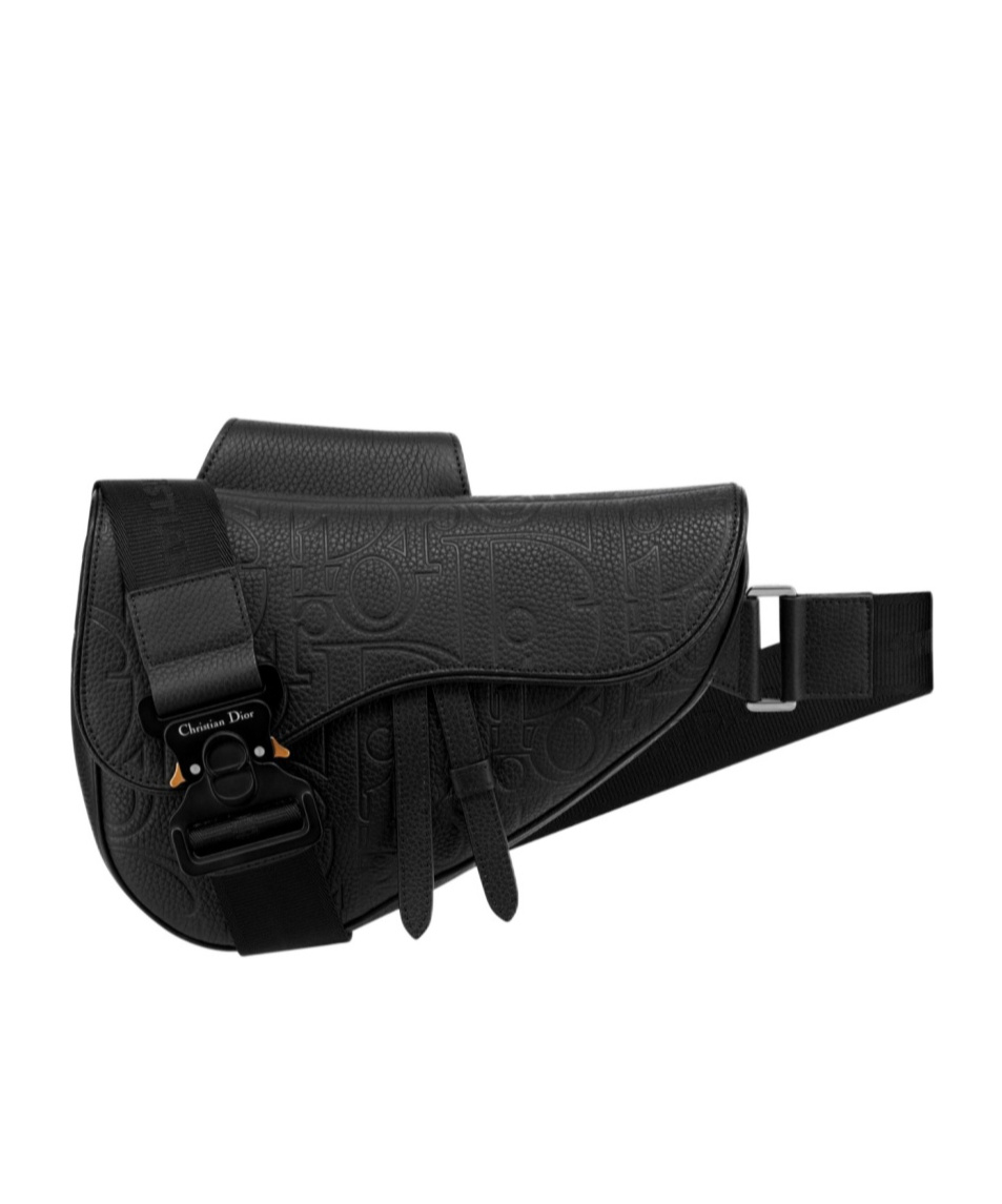 Dior Gravity Saddle Shoulder Bag In Black