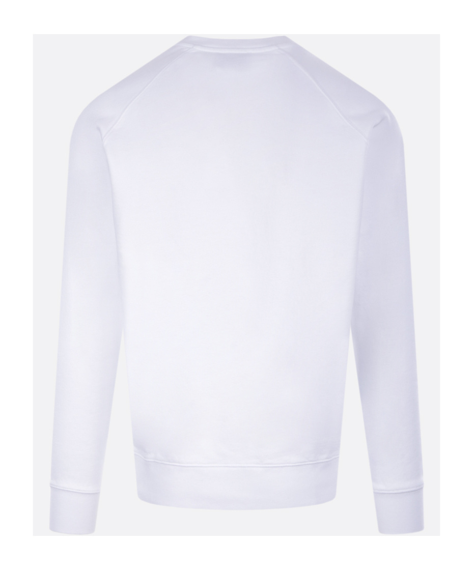 Maison Kitsuné Fox Head-embroidered Crew-neck Sweatshirt In White