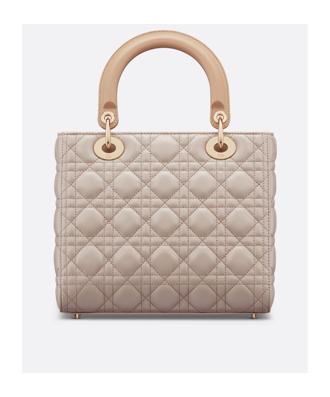 Dior Medium Lady Handbag In Biscuit Color/beige Brown