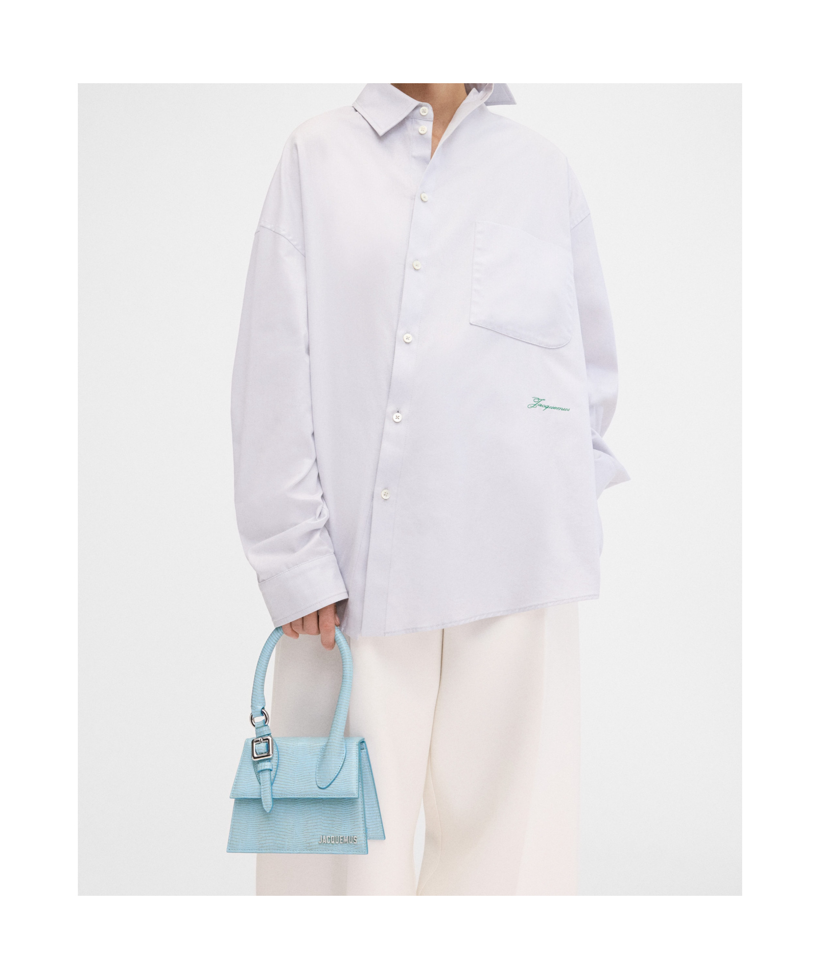 Jacquemus Medium Flip Shoulder Bag In Blue