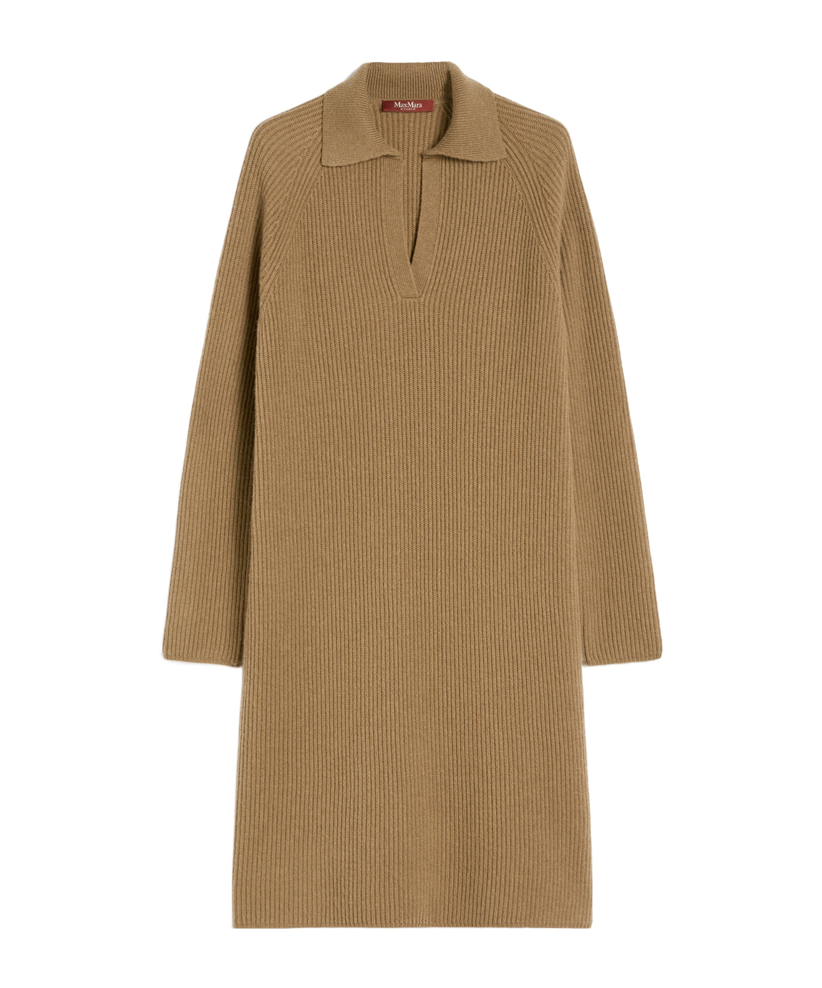 Max Mara Wool And Cashmere Soft Dress In Brown