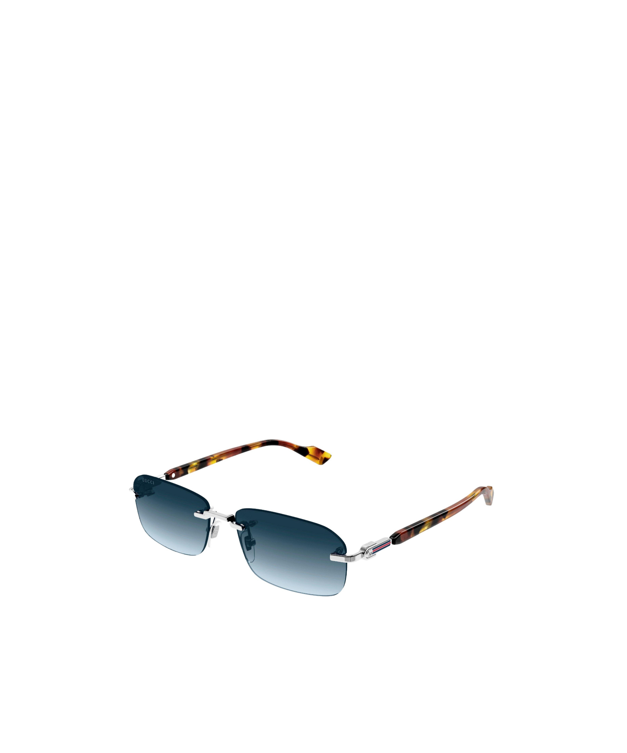 Gucci Frameless Square Sunglasses In Blue