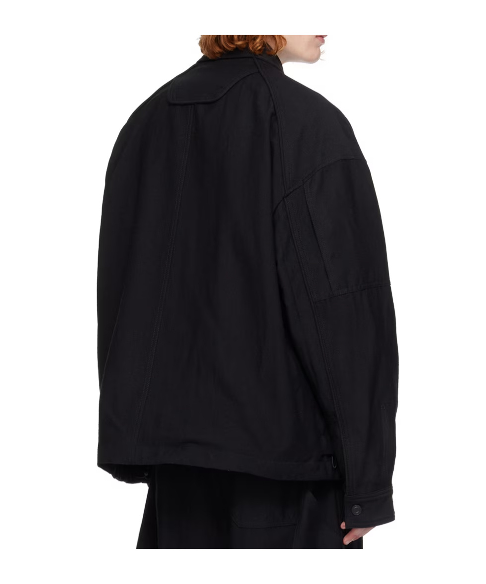 Juunj Lapel Casual Jacket In Black