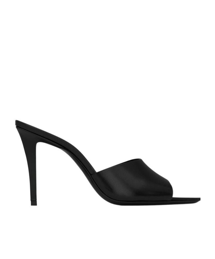 SAINT LAURENT ROMY MULES IN SMOOTH LEATHER