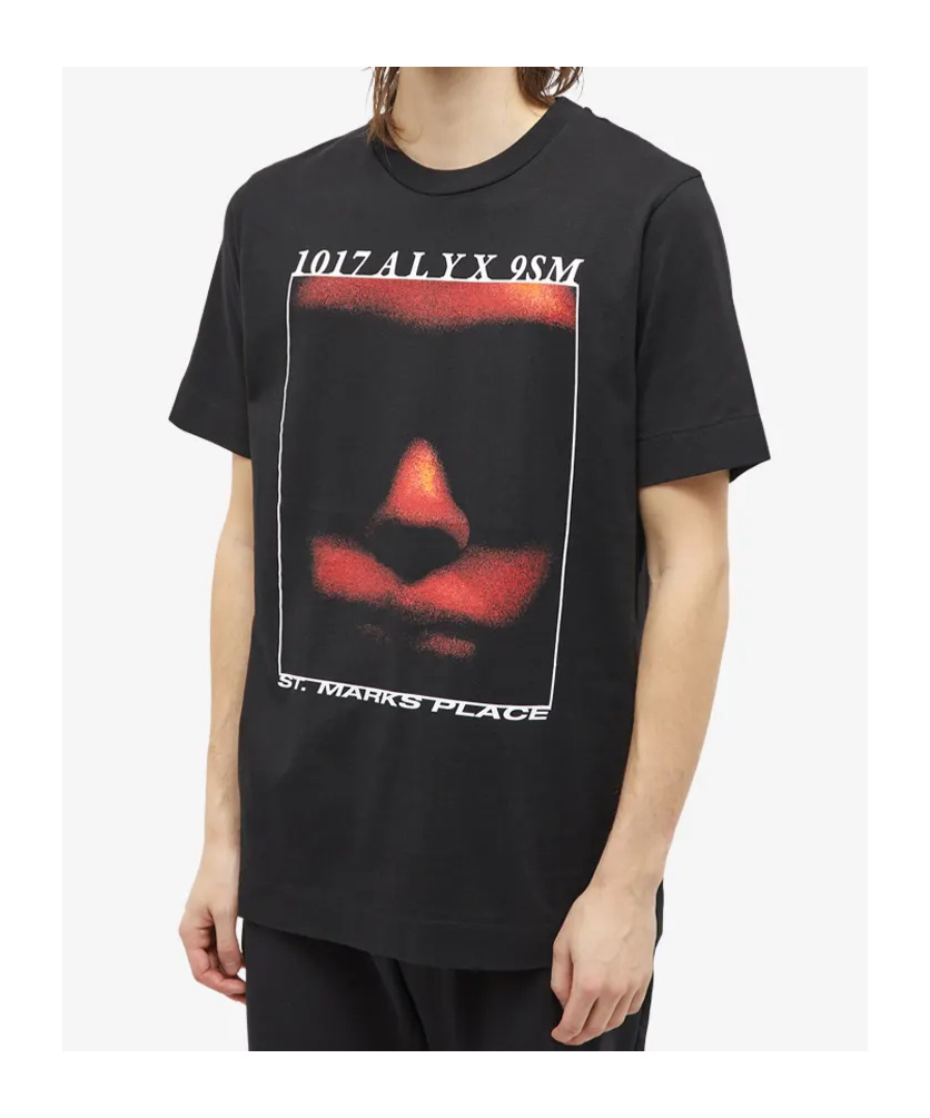 Alyx Icon Face Graphic T-shirt In Black