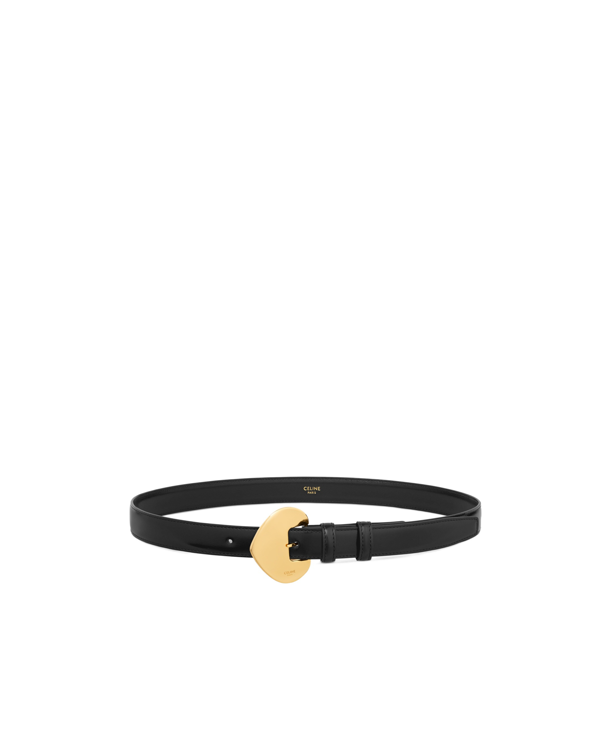 Celine Taurillon Leather Belt In Black