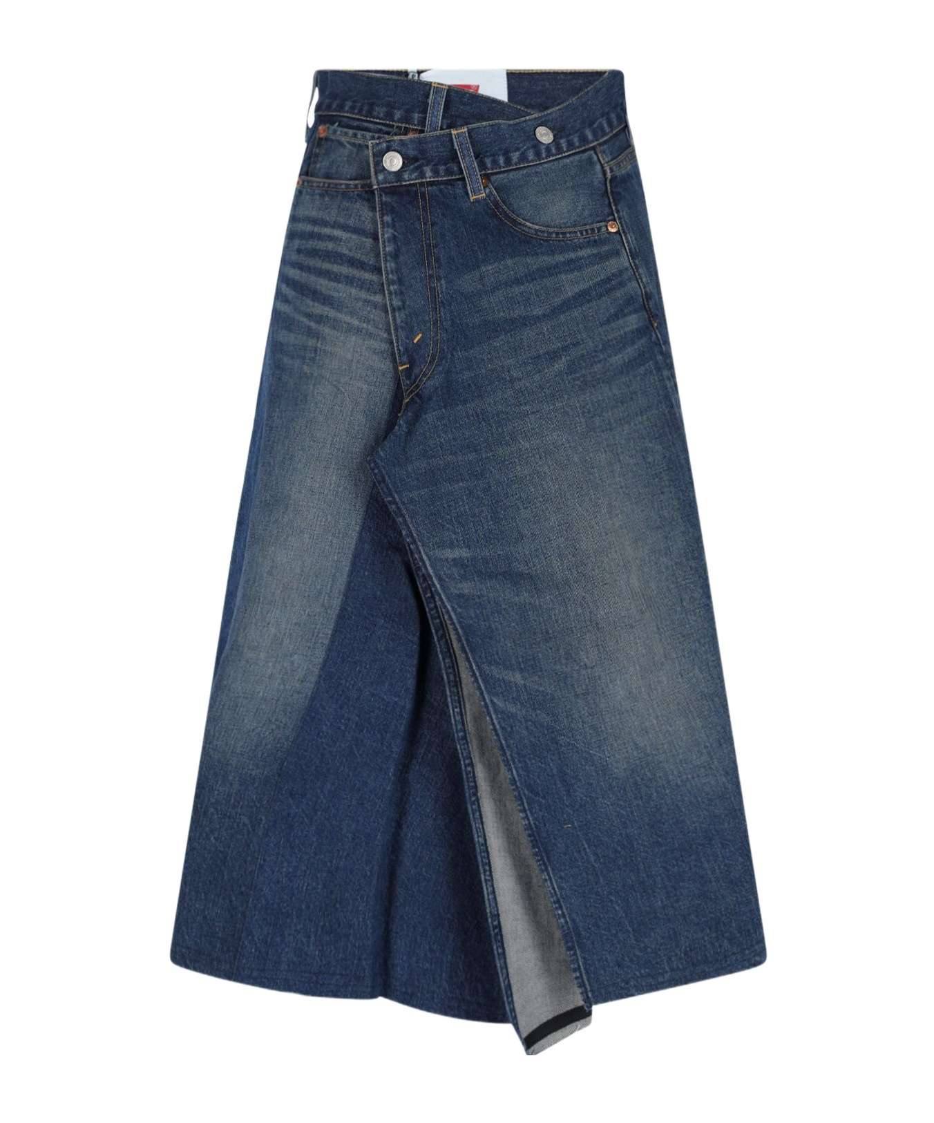Junya Watanabe Skirt With Back Pockets And Contrast Stitching