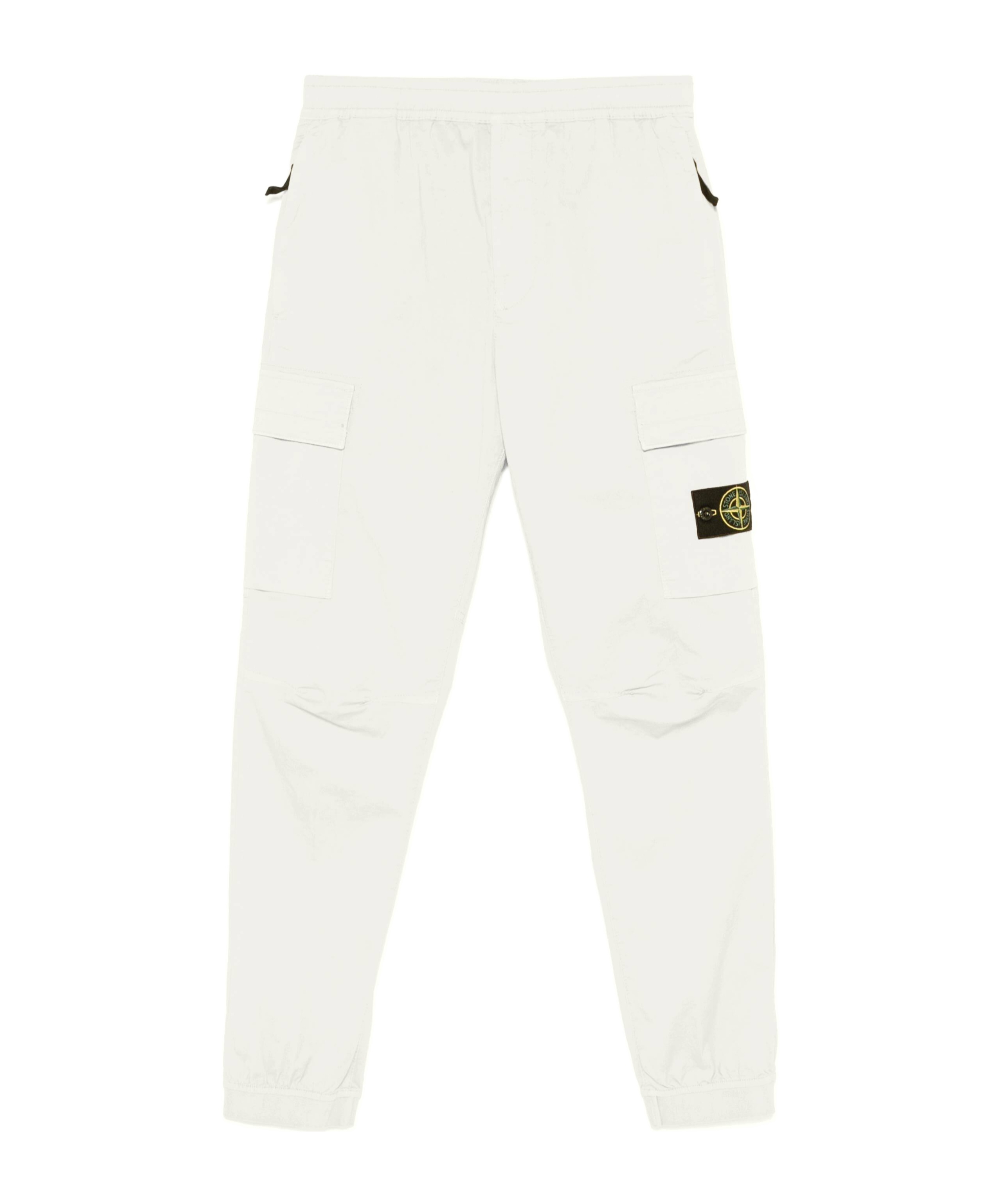 Stone Island Trousers Featuring Various Pockets In White