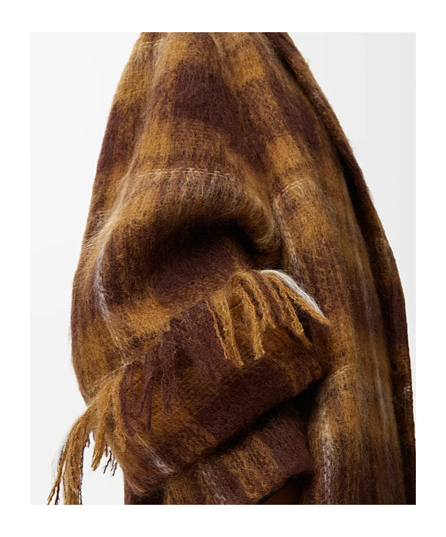 Loewe Coat In Mohair And Wool Blend In Multi