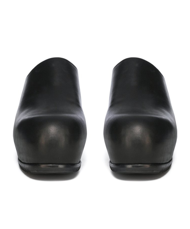 Rick Owens Black Hollywood Ballast Mules In Black